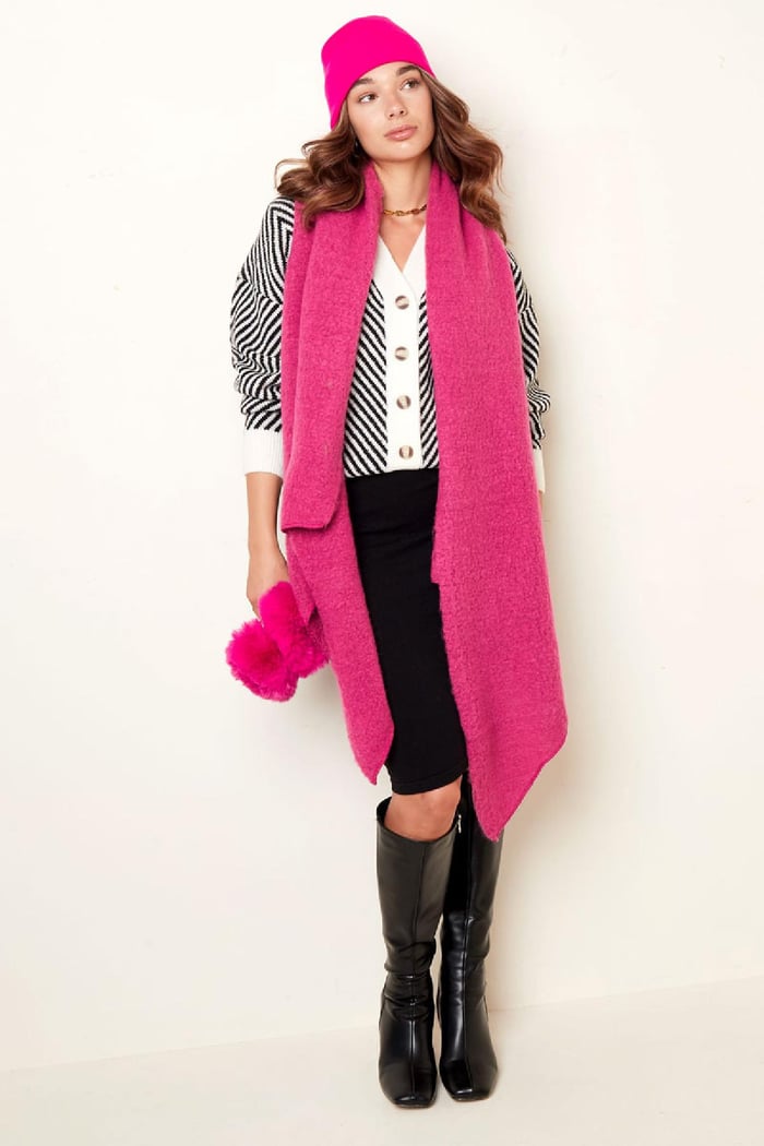 Cardigan en maille rayé noir et blanc Noir & White S/M h5Image5